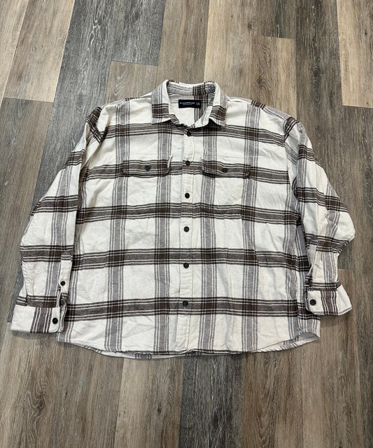 Jacket Shirt By Abercrombie And Fitch In Plaid Pattern, Size: Xxl