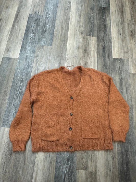 Sweater Cardigan By Free People In Orange, Size: L