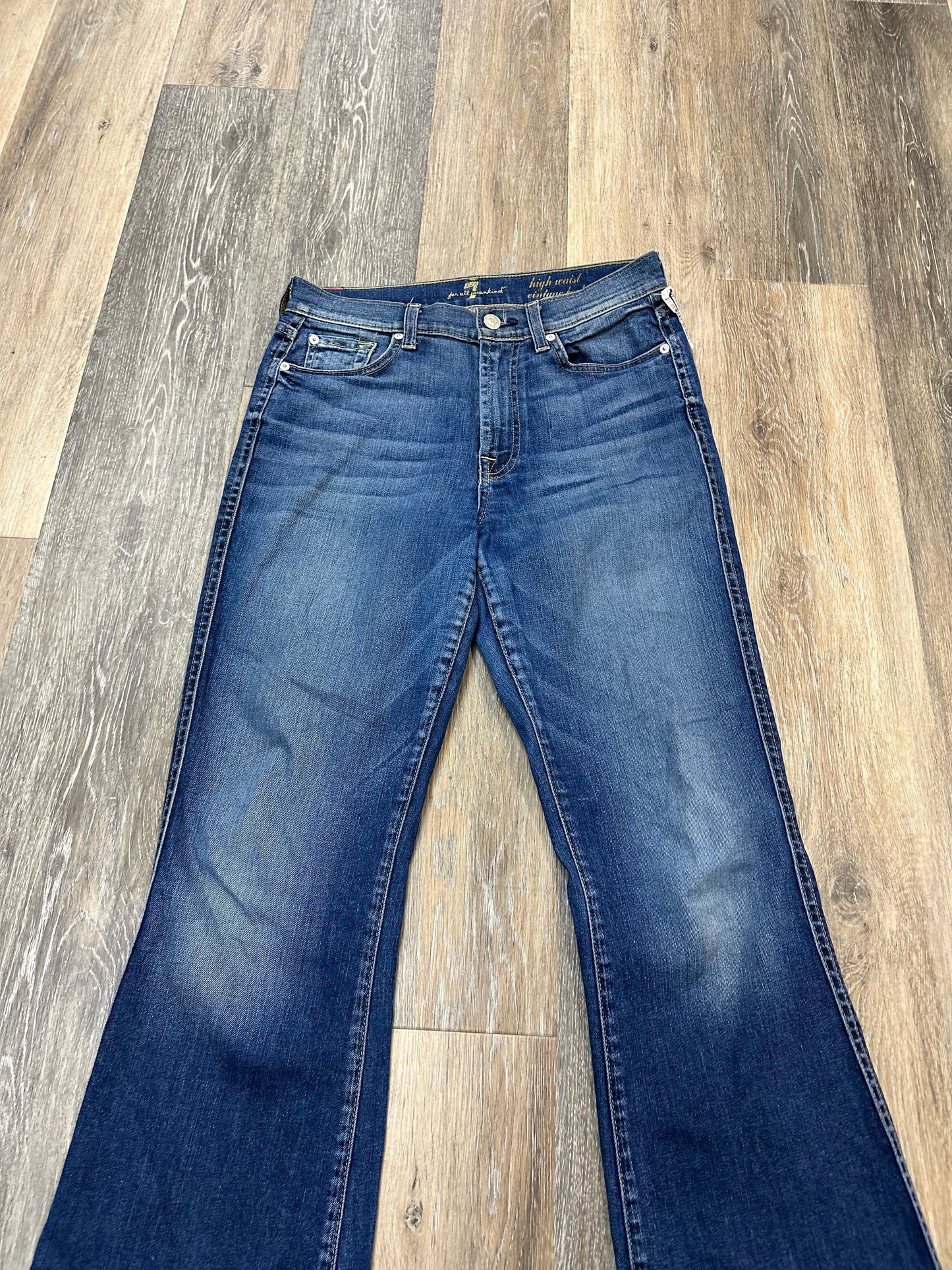 Jeans Straight By 7 For All Mankind In Blue Denim, Size: 6