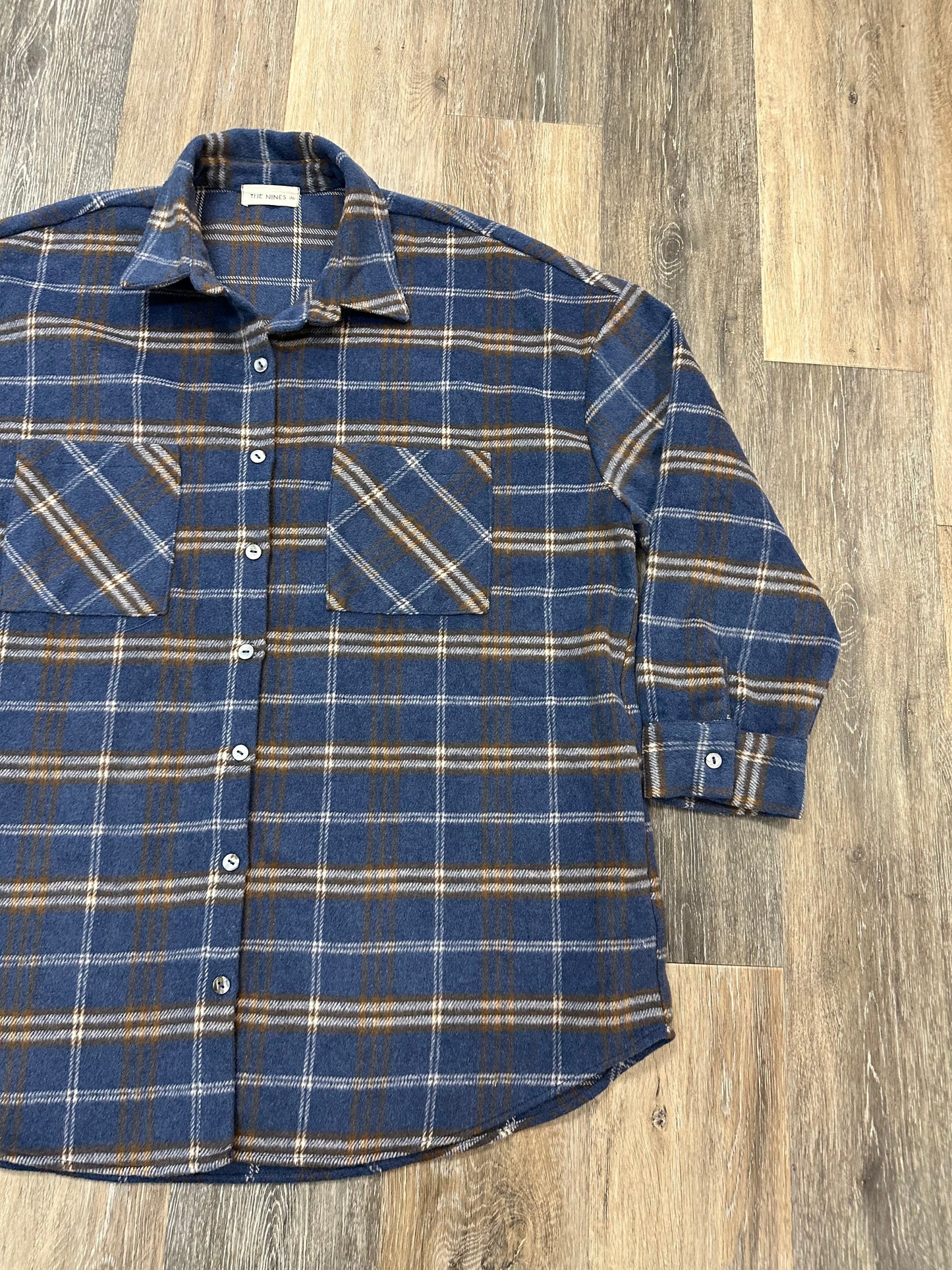 Jacket Shirt By The Nines In Plaid Pattern, Size: Xl