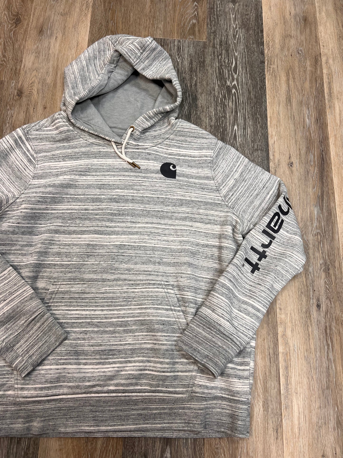 Athletic Sweatshirt Hoodie By Carhartt In Grey, Size: Xl