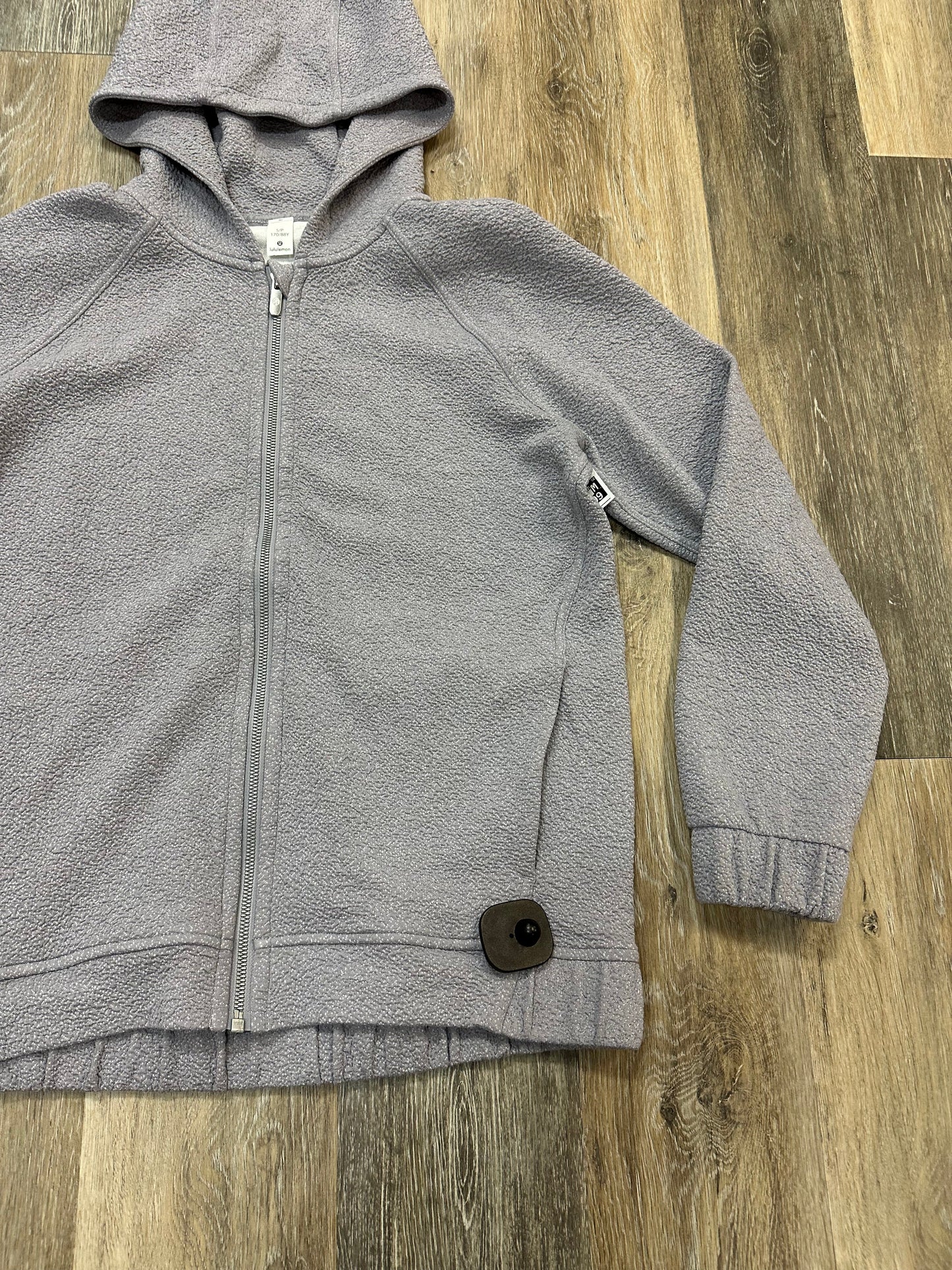 Athletic Sweatshirt Hoodie By Lululemon In Grey, Size: S