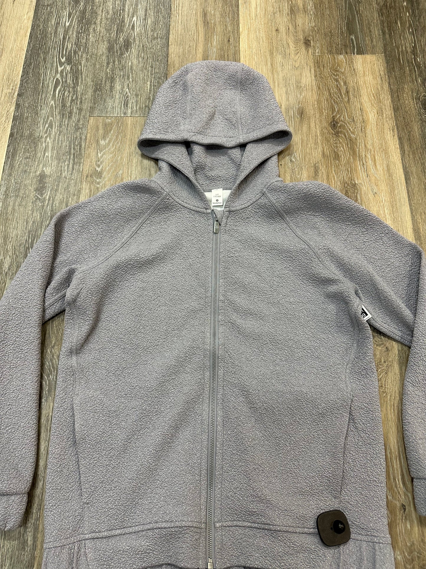 Athletic Sweatshirt Hoodie By Lululemon In Grey, Size: S