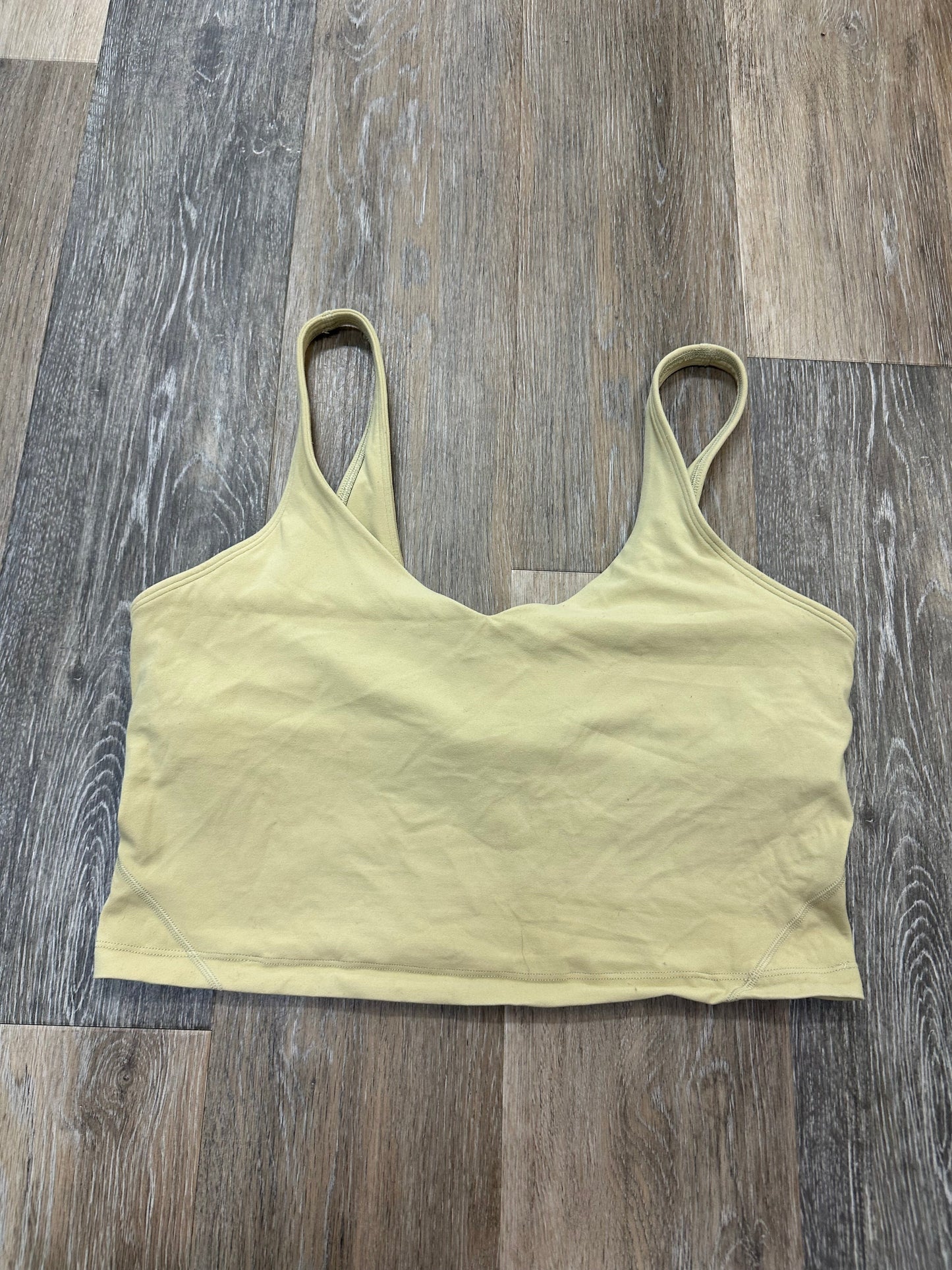 Athletic Bra By Lululemon In Yellow, Size: 12