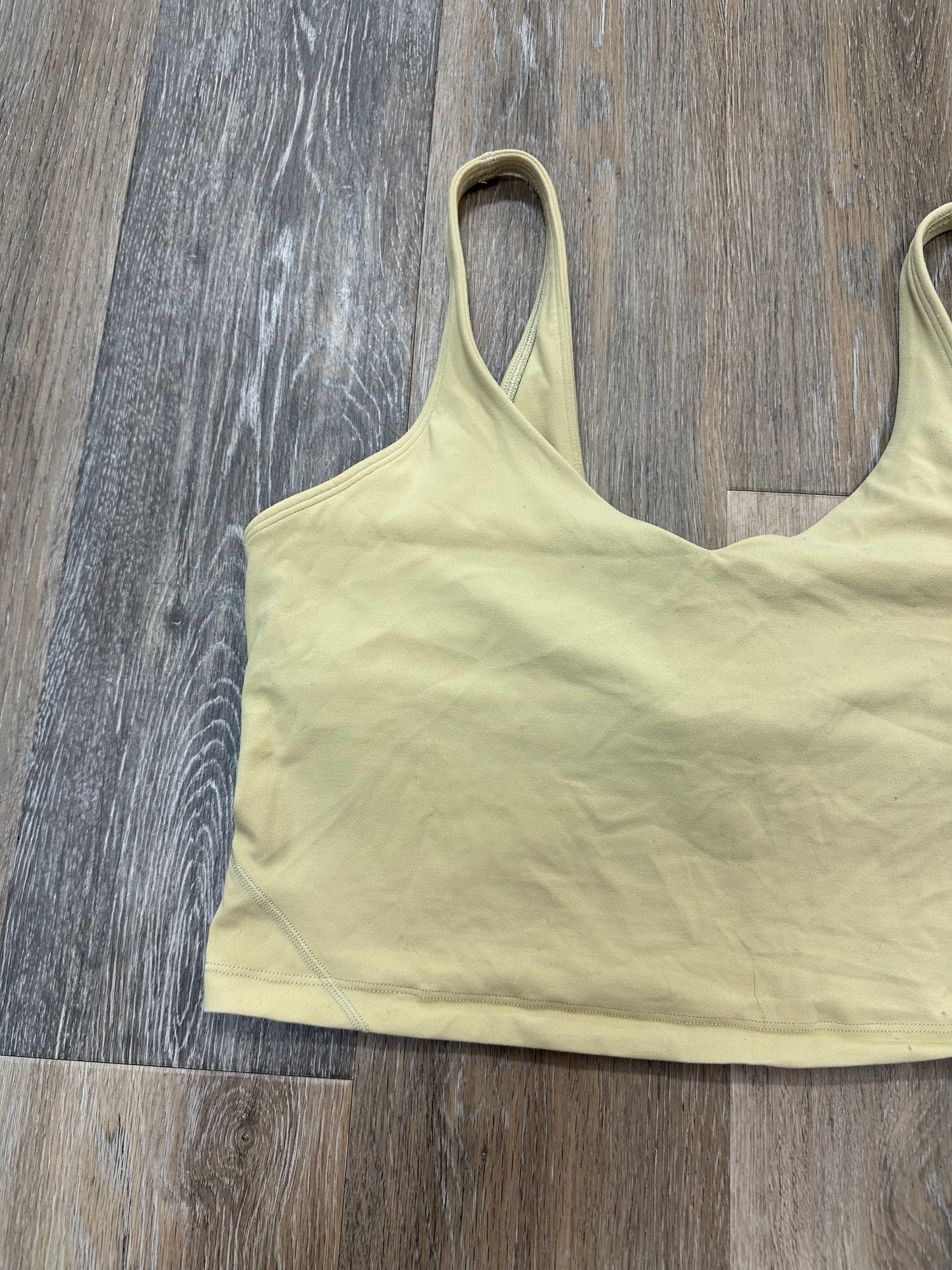 Athletic Bra By Lululemon In Yellow, Size: 12