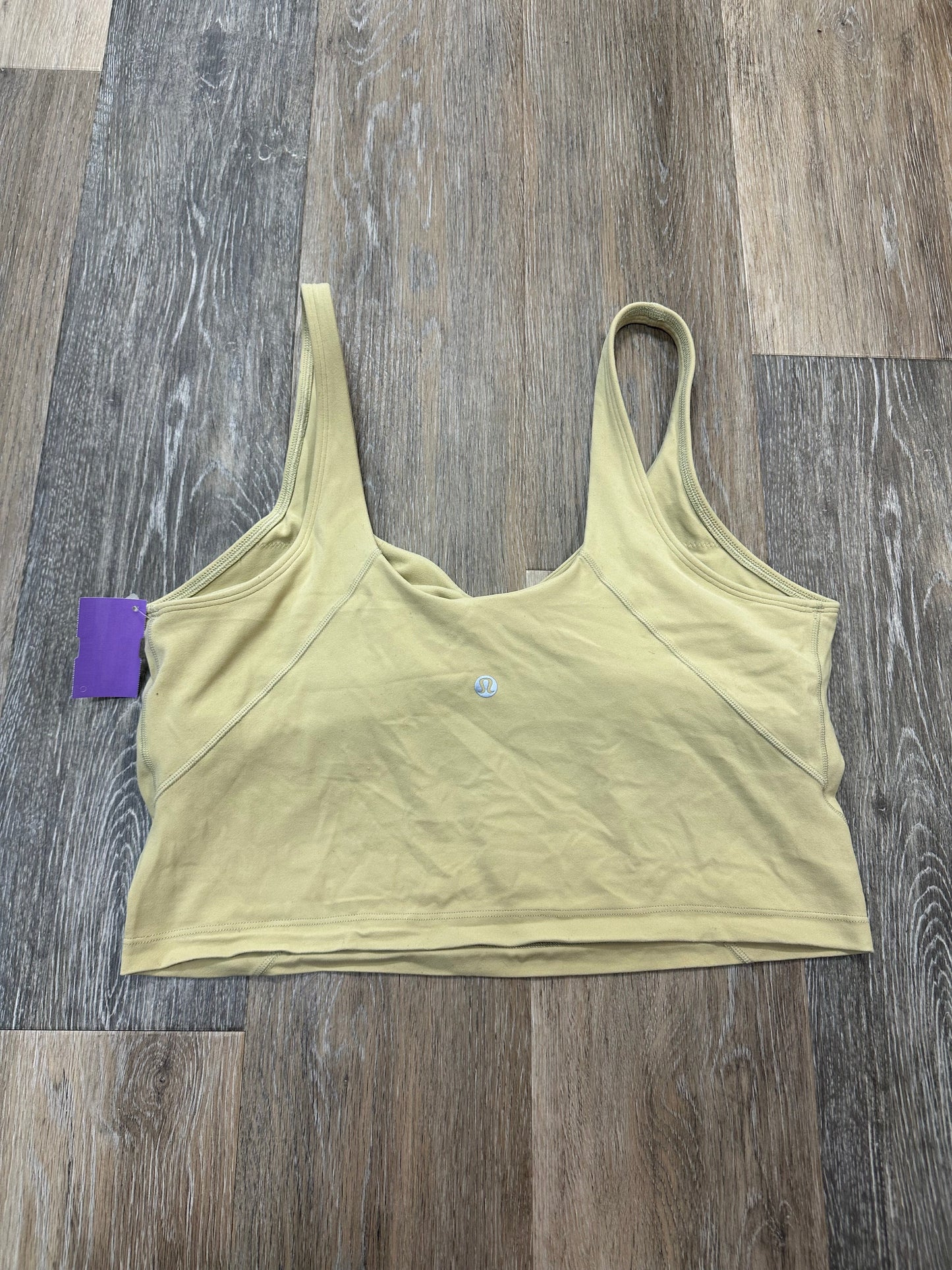 Athletic Bra By Lululemon In Yellow, Size: 12