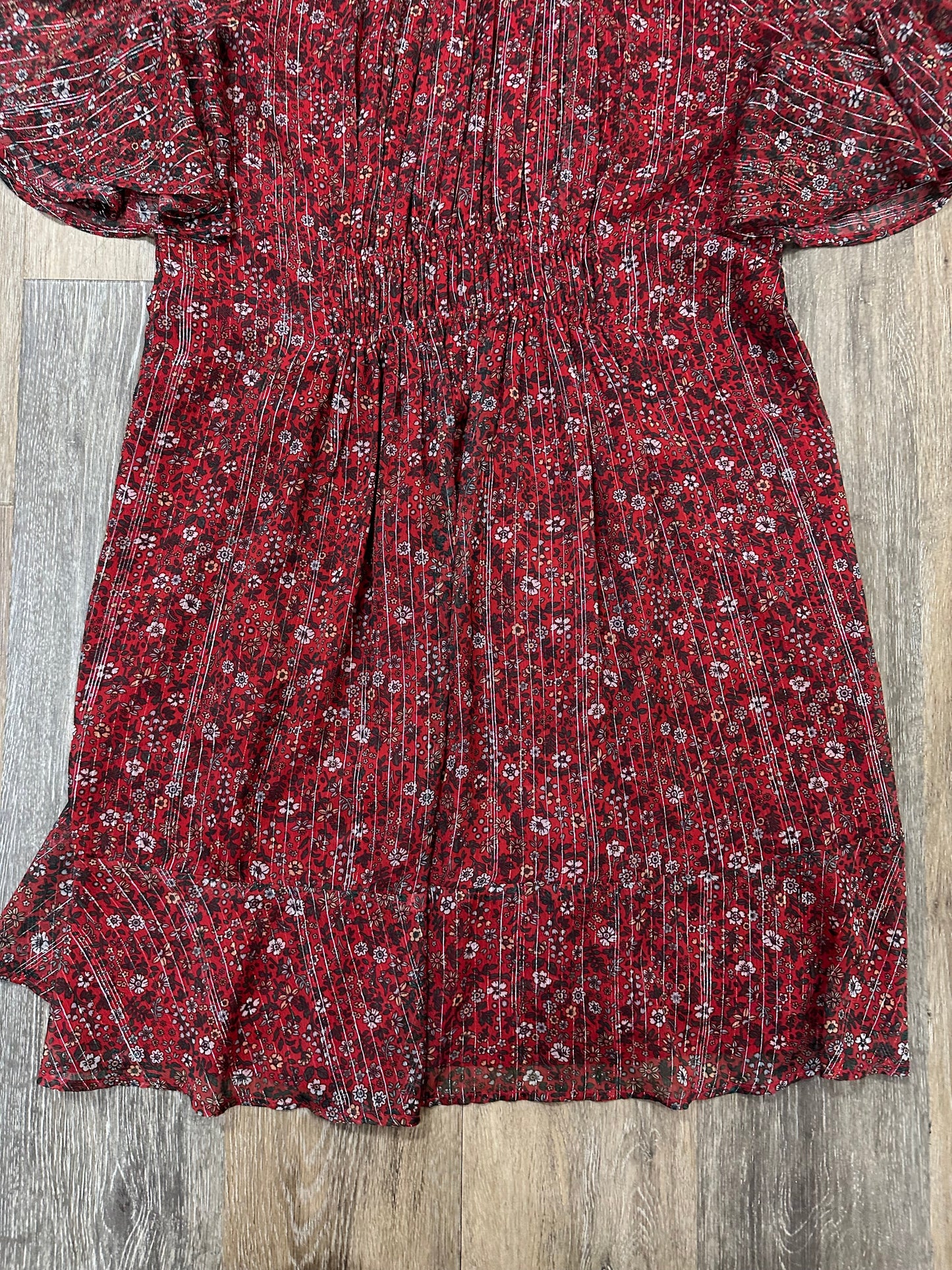 Dress Casual Midi By Anthropologie In Red, Size: Xs