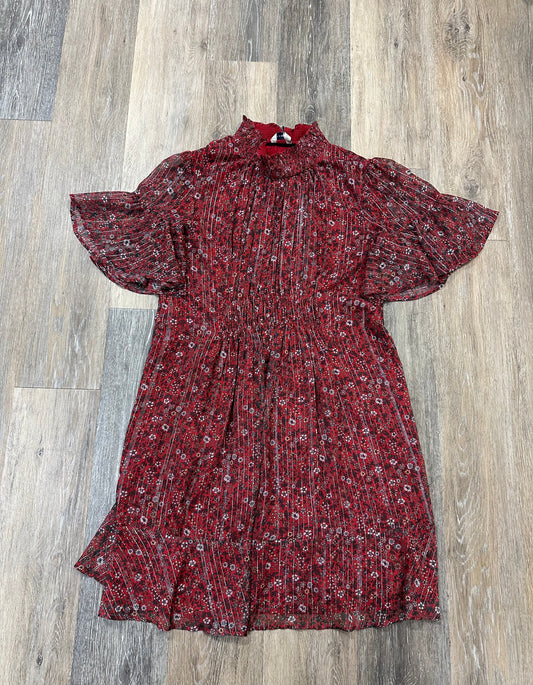 Dress Casual Midi By Anthropologie In Red, Size: Xs