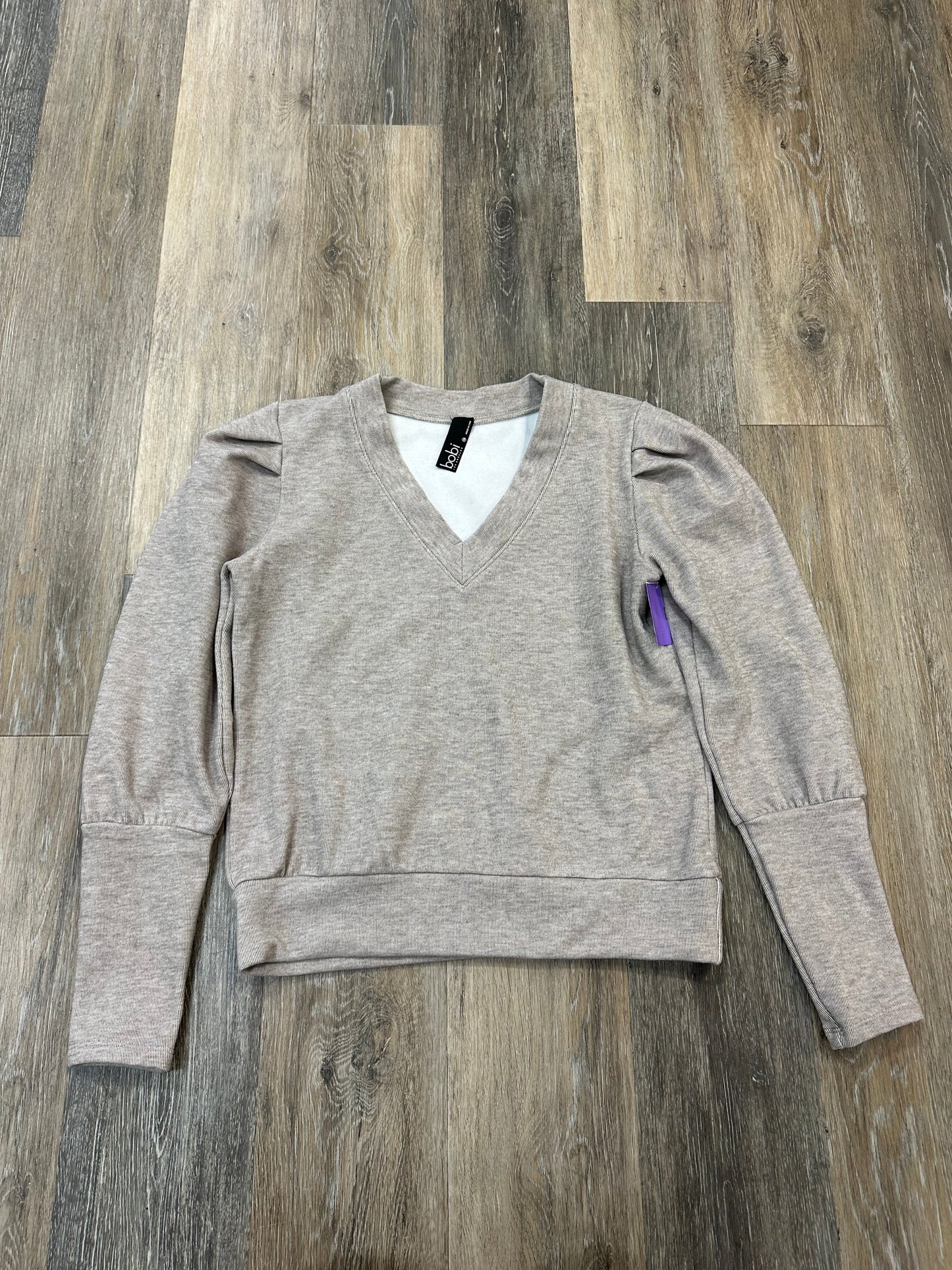 Sweater By Bobi In Taupe, Size: Xs