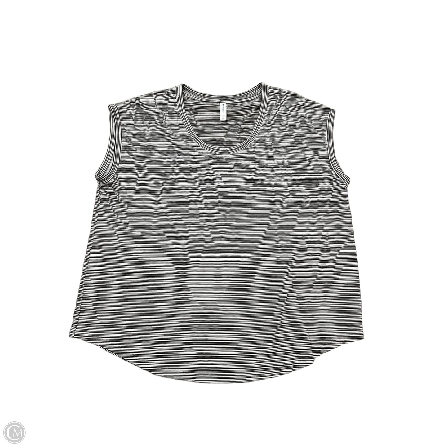 Athletic Top Short Sleeve By Athleta In Striped Pattern, Size: 1x