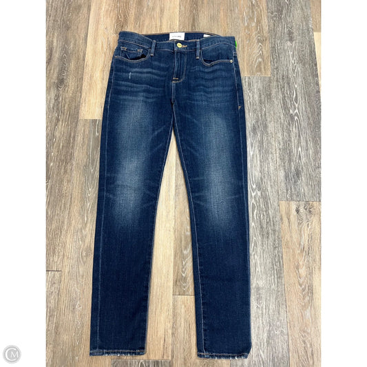 Jeans Skinny By Frame In Blue Denim, Size: 2/26