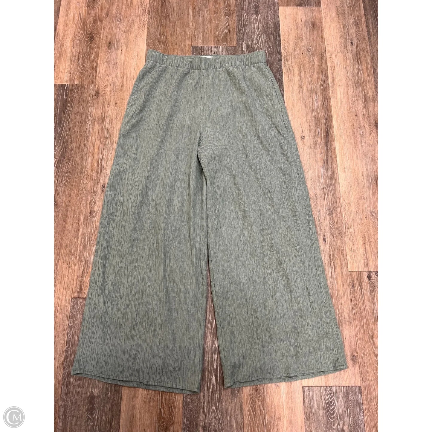 Pants Wide Leg By Abercrombie And Fitch In Green, Size: Mp