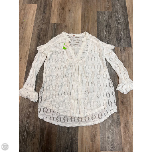Blouse Long Sleeve Tunic By Free People In White, Size: S
