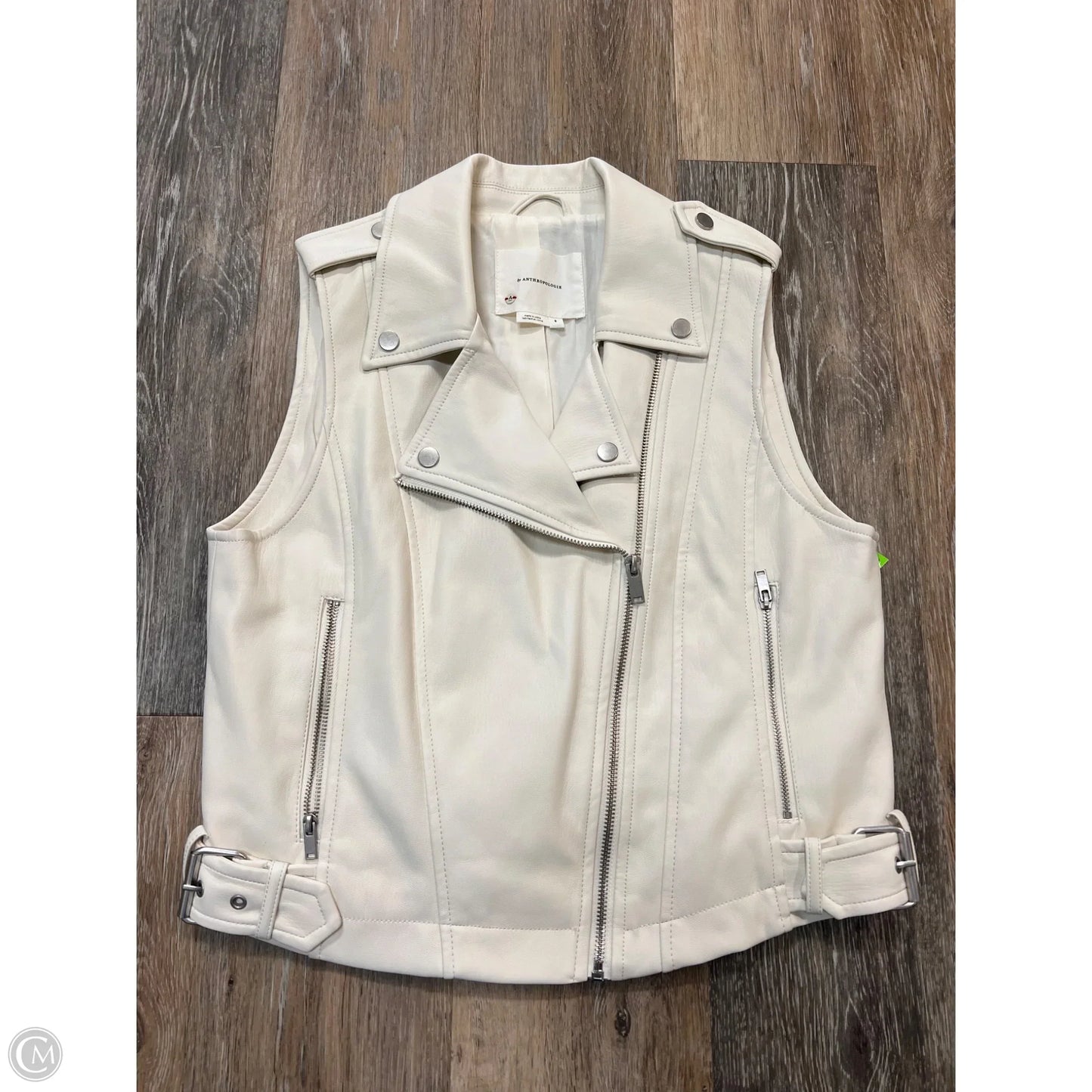 Vest Other By Anthropologie In Cream, Size: S