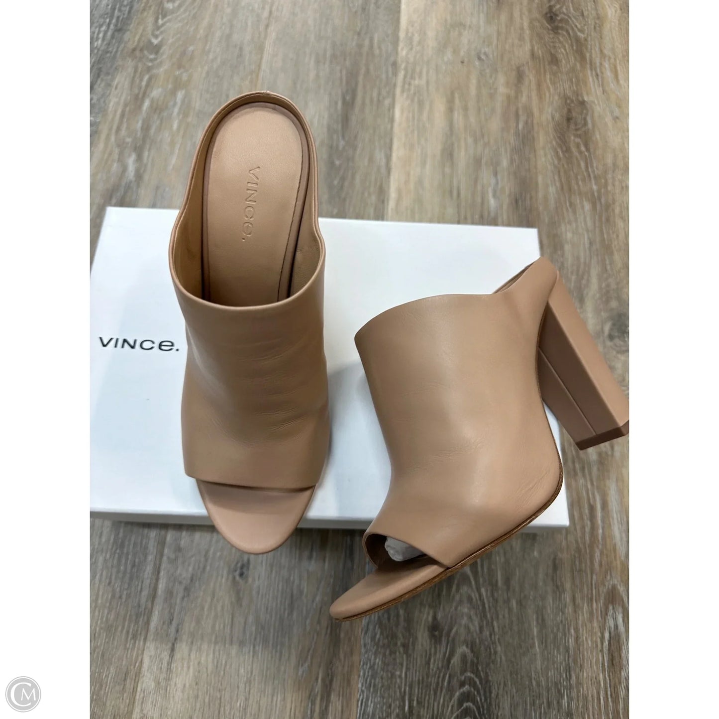 Shoes Heels Block By Vince In Tan, Size: 8