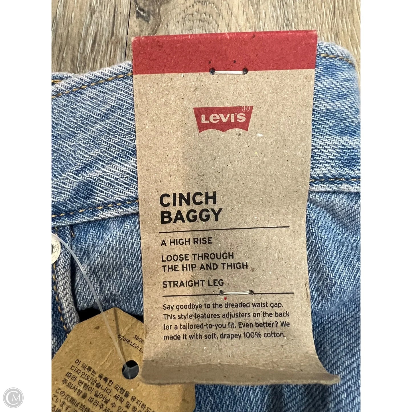 Jeans Straight By Levis In Blue Denim, Size: 4/27