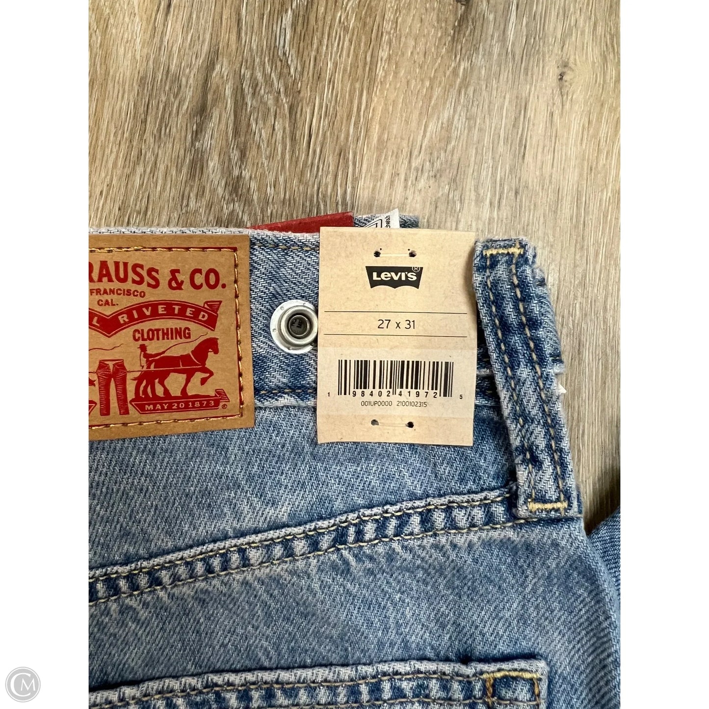 Jeans Straight By Levis In Blue Denim, Size: 4/27