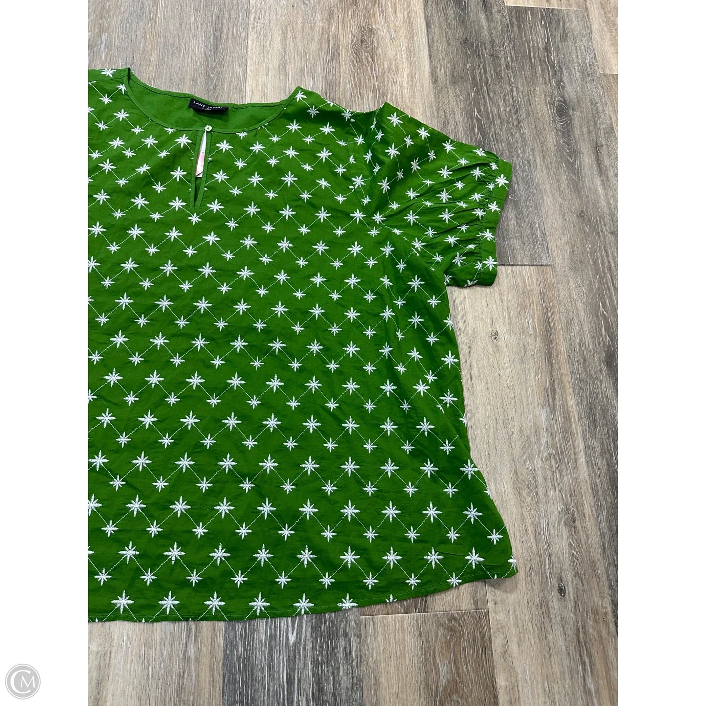 Blouse Short Sleeve By Lane Bryant In Green, Size: 4x