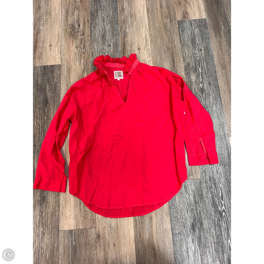 Designer Blouse Long Sleeve By A Shirt Thing In Pink, Size: S