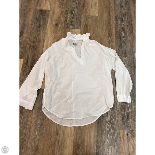 Designer Blouse Long Sleeve By A Shirt Thing In White, Size: S