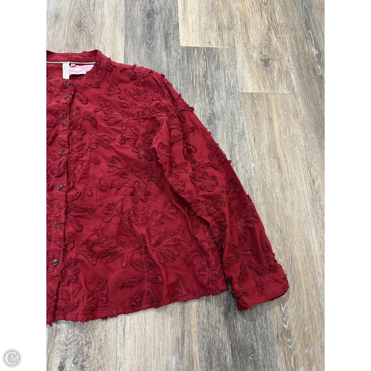Blouse Long Sleeve By Pilcro In Red, Size: M