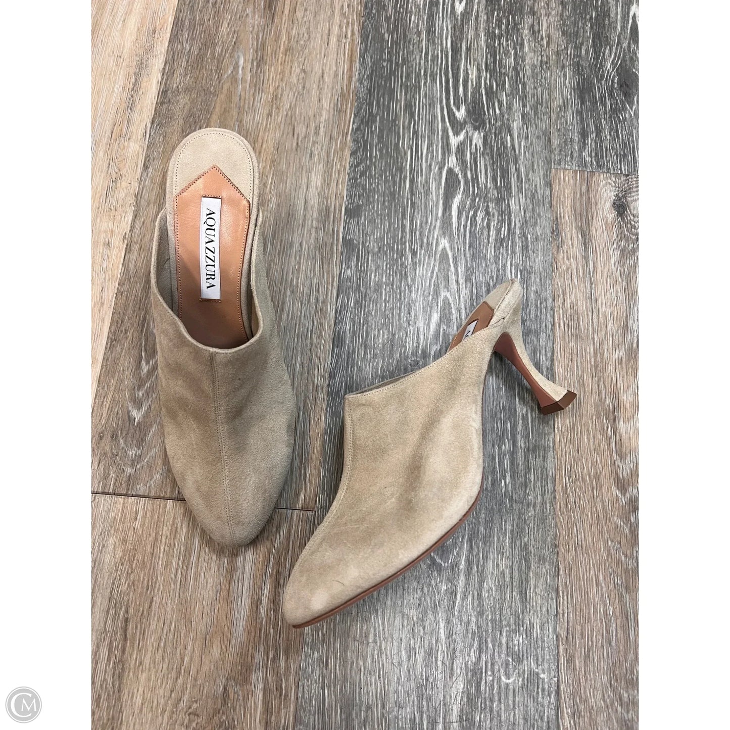 Shoes Designer By Aquazzura In Taupe, Size: 8/38