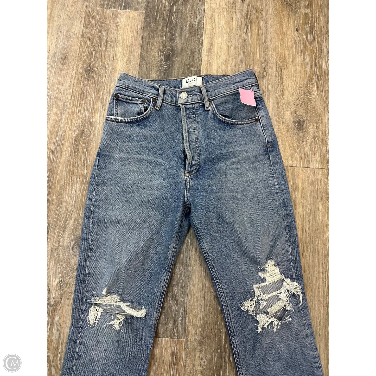 Jeans Skinny By Agolde In Blue Denim, Size: 1/25