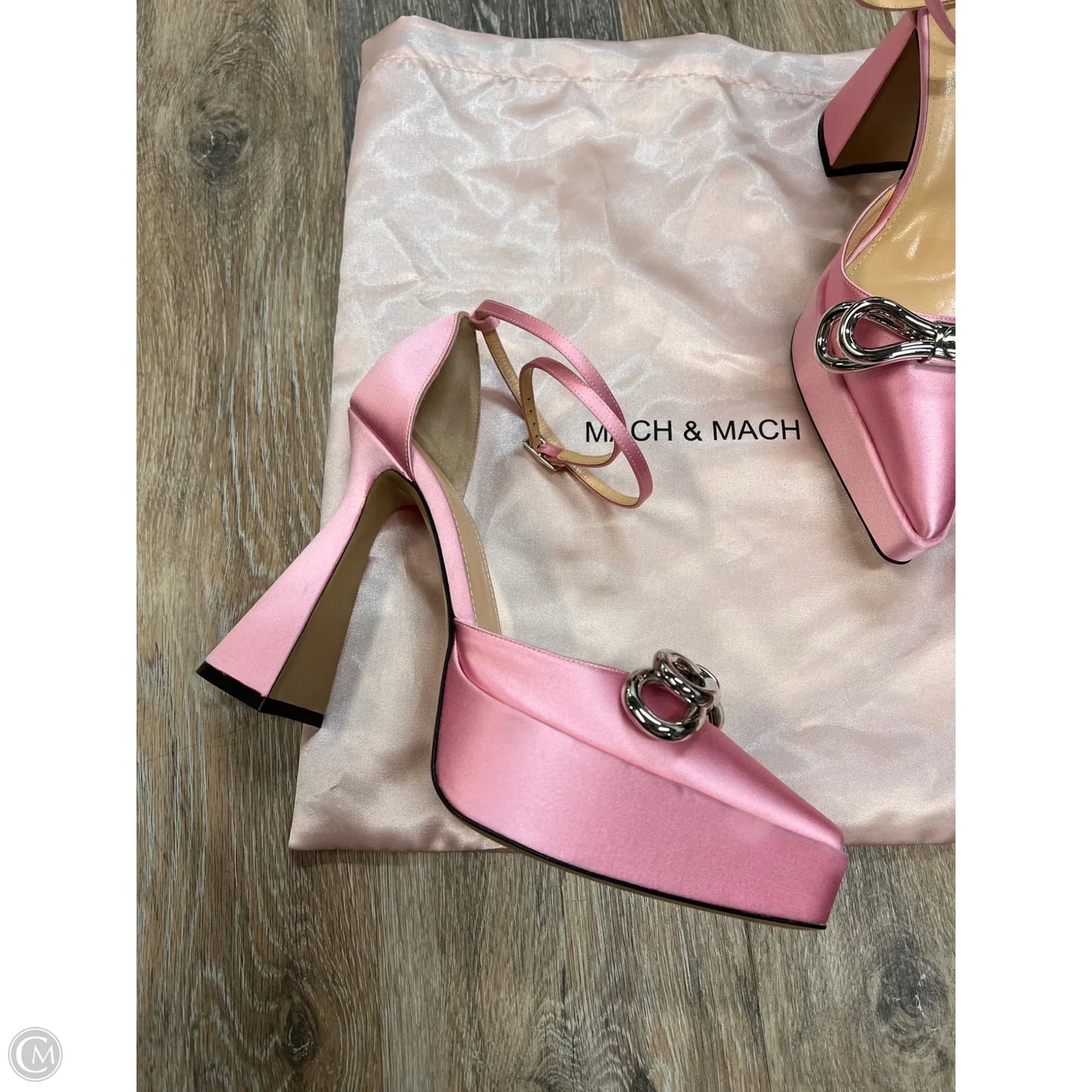 Shoes Designer Heels Platform By Mach & Mach In Pink, Size: 8.5/38.5