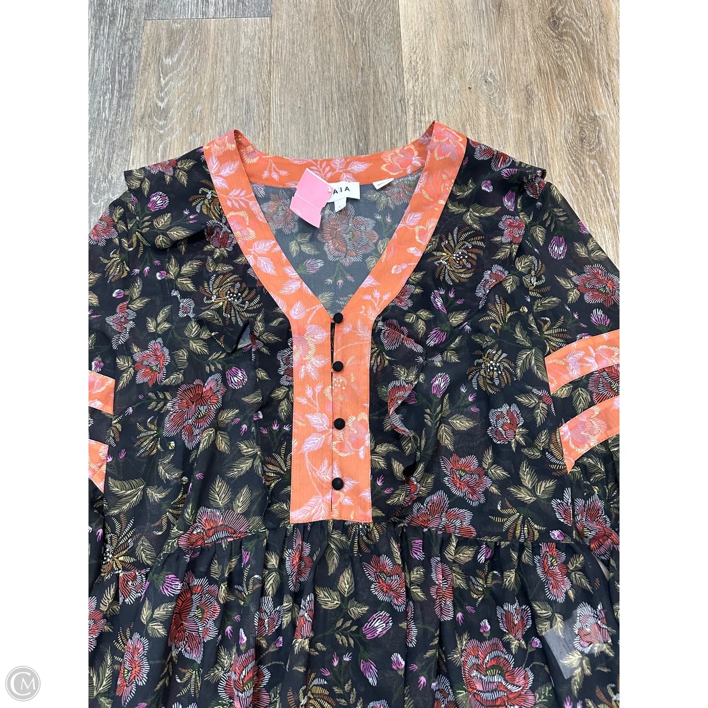 Blouse Long Sleeve By Laia In Floral Print, Size: L