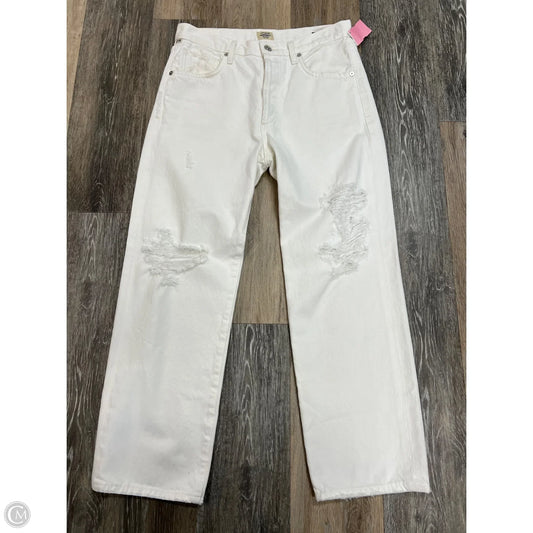Jeans Straight By Citizens Of Humanity In White Denim, Size: 2/26