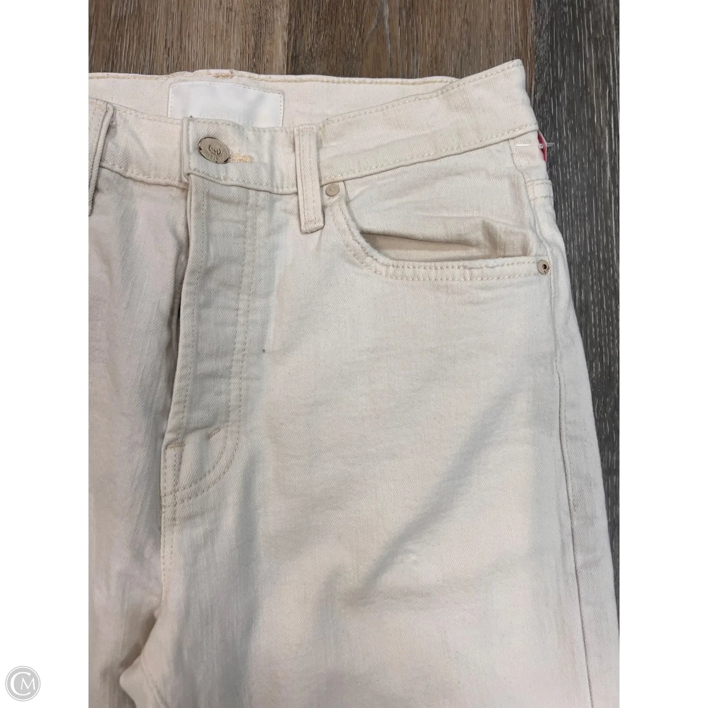 Jeans Designer By Mother Jeans In White Denim, Size: 2