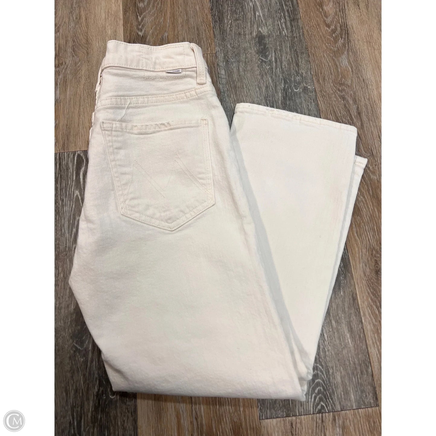 Jeans Designer By Mother Jeans In White Denim, Size: 2