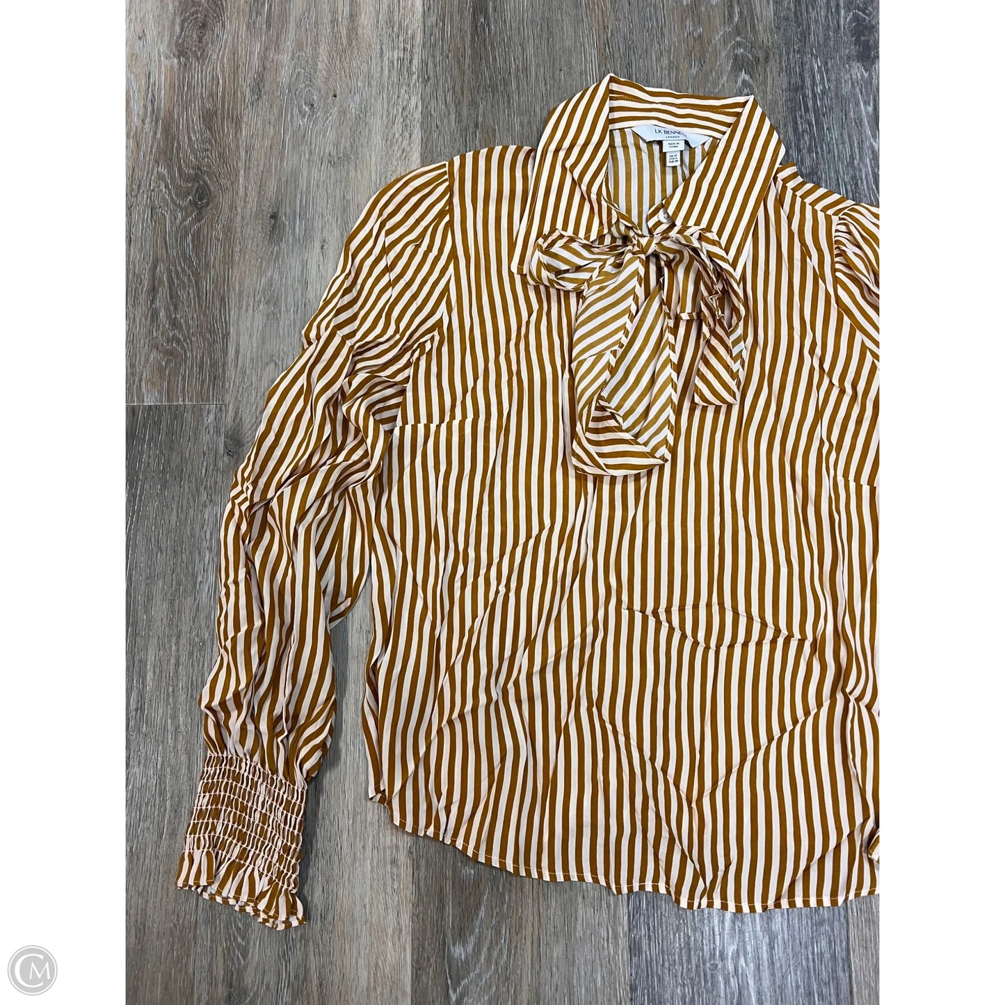 Blouse Designer By Lk Bennett In Striped Pattern, Size: 6