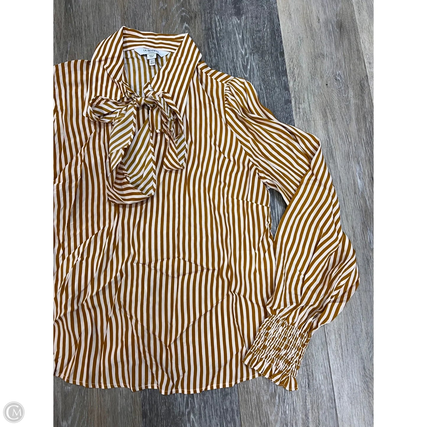 Blouse Designer By Lk Bennett In Striped Pattern, Size: 6