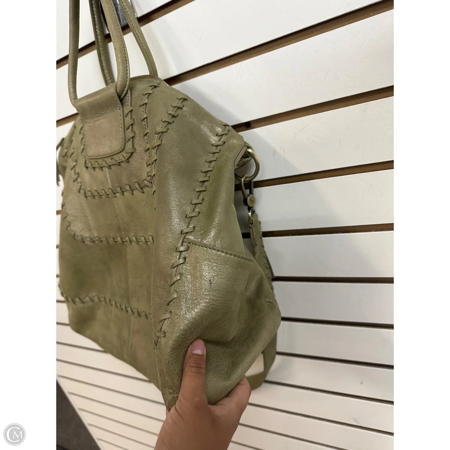 Handbag Leather By Hobo Intl, Size: Large