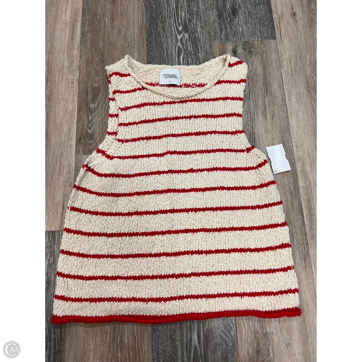 Top Sleeveless By Stitches and Stripes In Cream, Size: Xs