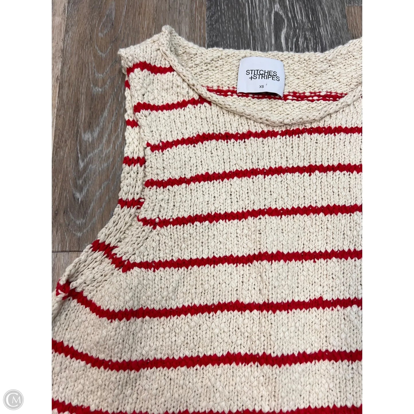 Top Sleeveless By Stitches and Stripes In Cream, Size: Xs