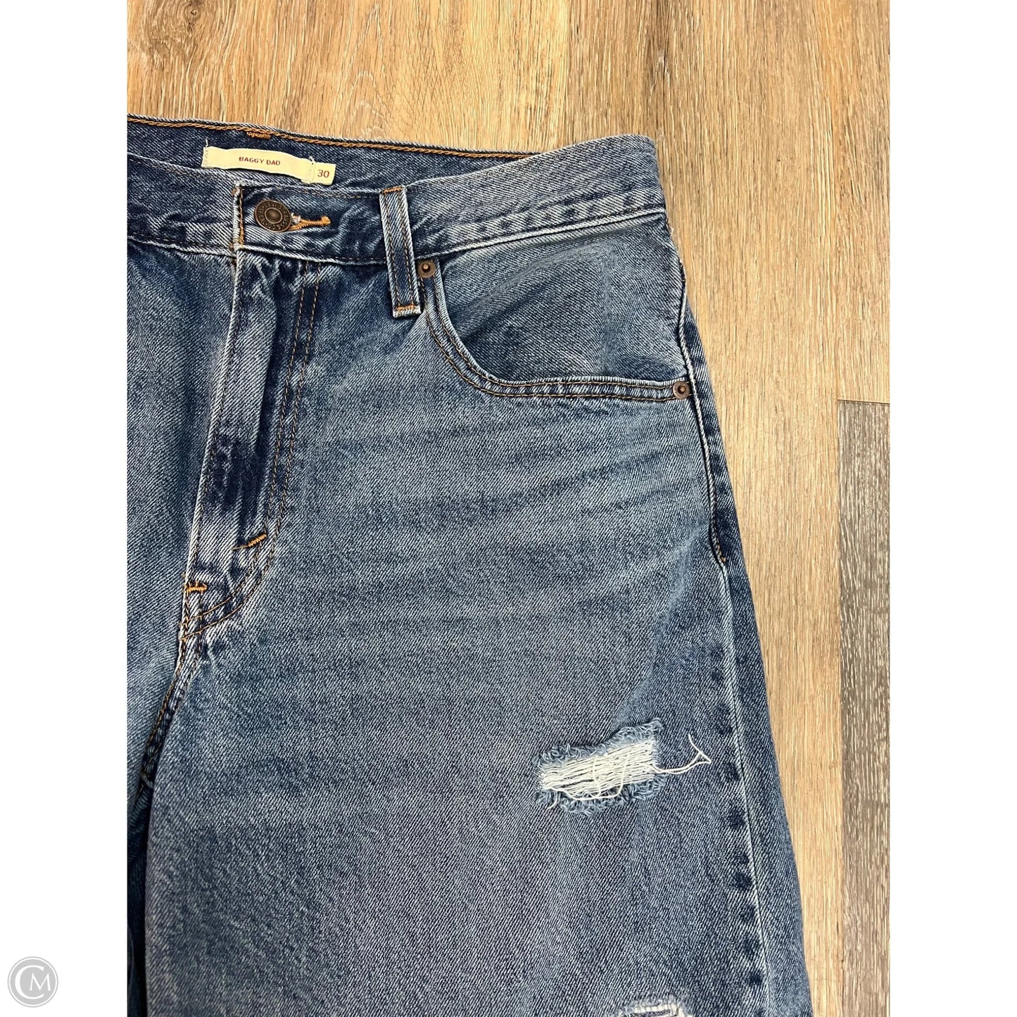 Jeans Straight By Levis In Blue Denim, Size: 10/30