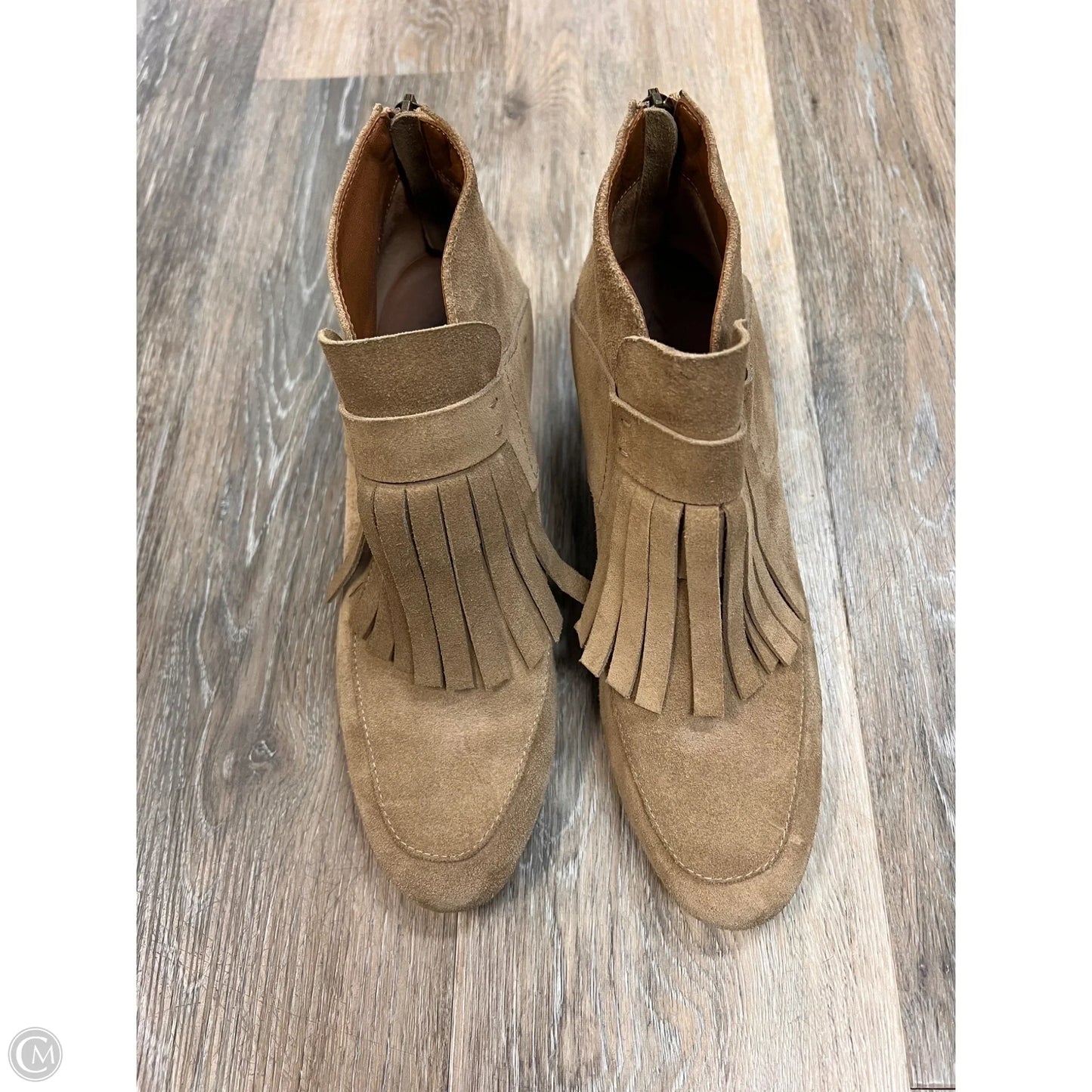 Boots Ankle Heels By Aquatalia In Brown, Size: 7.5