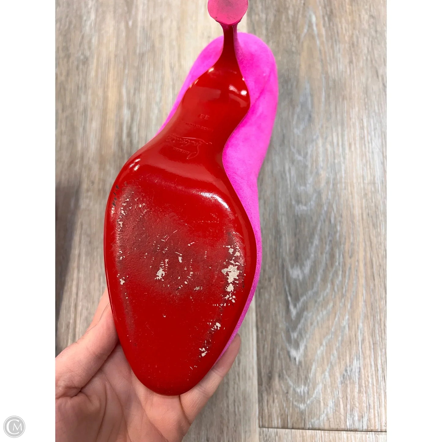 Shoes Luxury Designer By Christian Louboutin In Pink, Size: 8