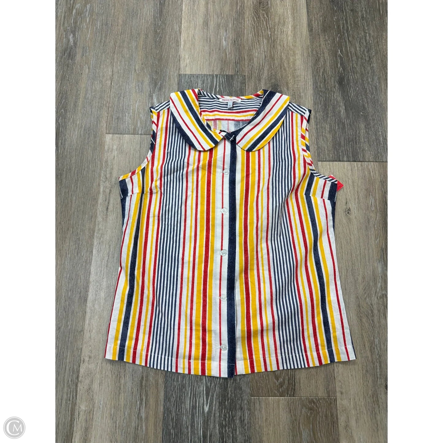 Top Sleeveless By Frances Valentine In Striped Pattern, Size: S