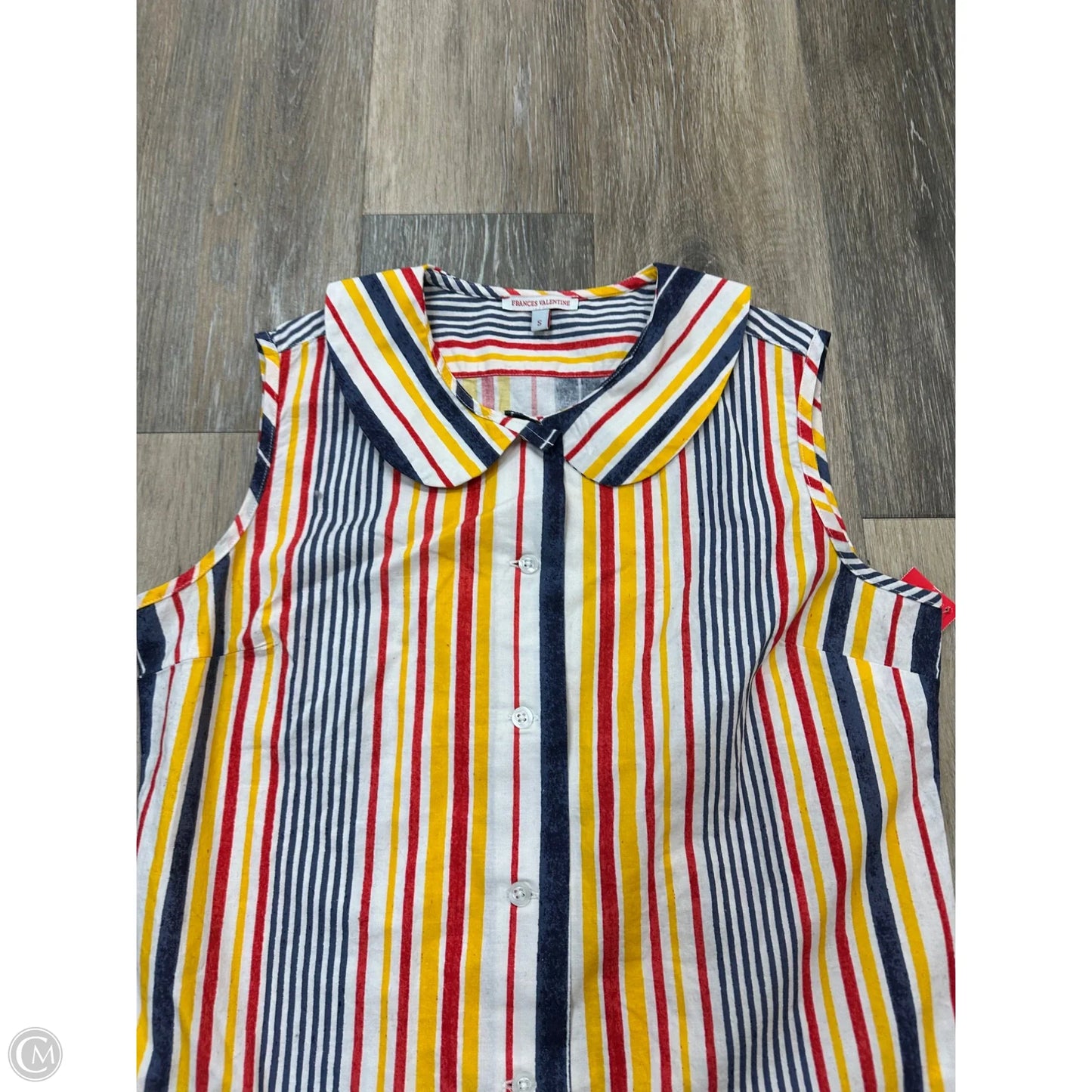 Top Sleeveless By Frances Valentine In Striped Pattern, Size: S