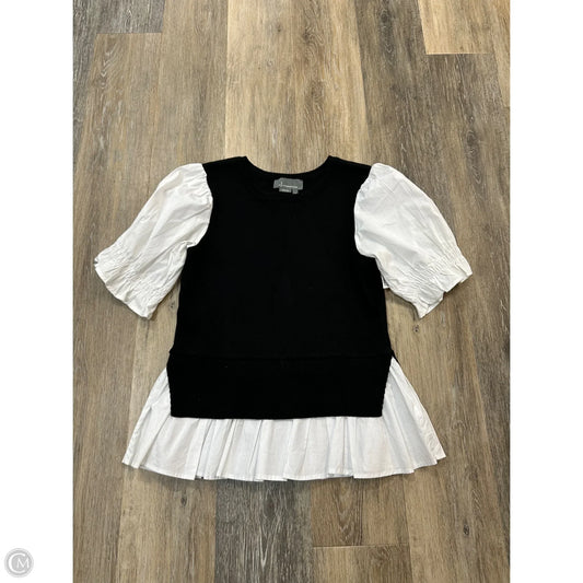 Sweater Short Sleeve By Anthropologie In Black, Size: S
