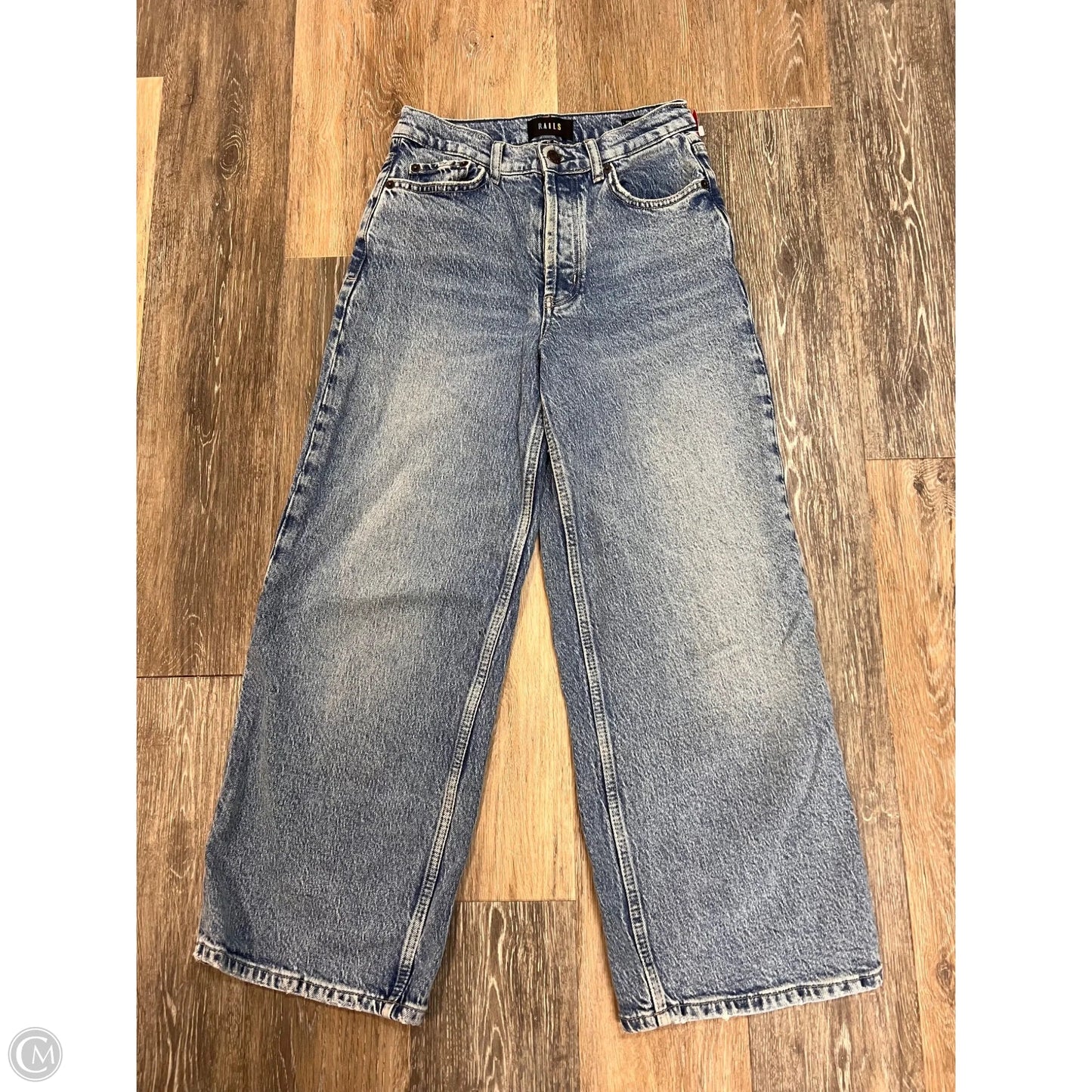 Jeans Wide Leg By Rails In Blue Denim, Size: 0