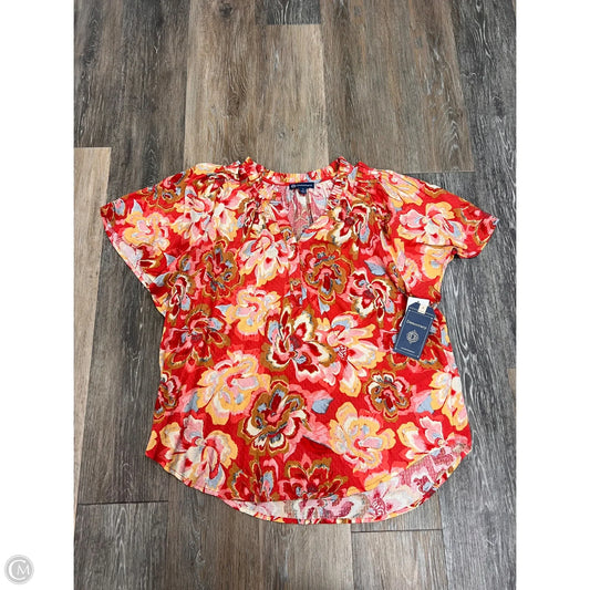 Blouse Short Sleeve By Democracy In Red, Size: L