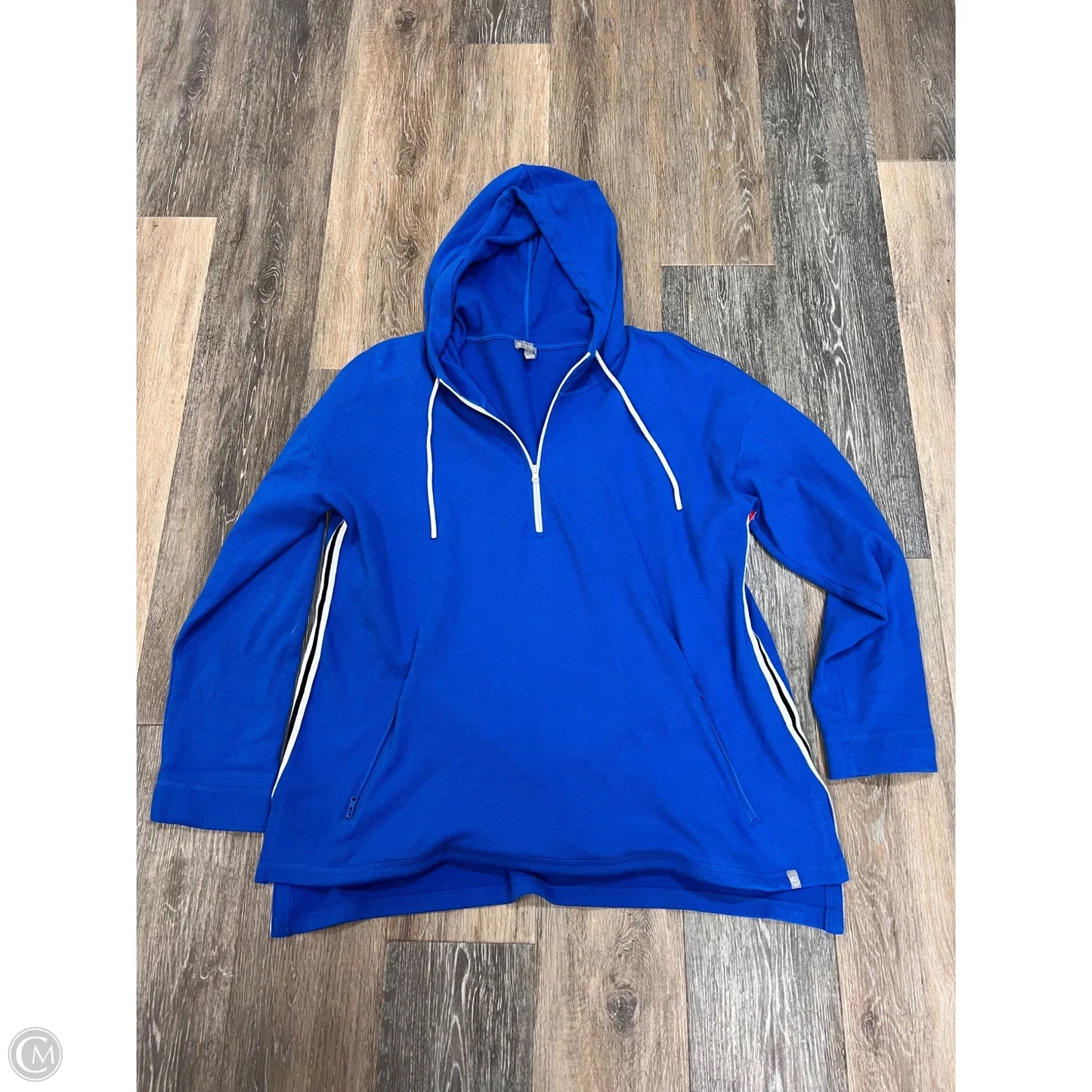 Sweatshirt Hoodie By Talbots In Blue, Size: L