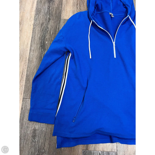 Sweatshirt Hoodie By Talbots In Blue, Size: L