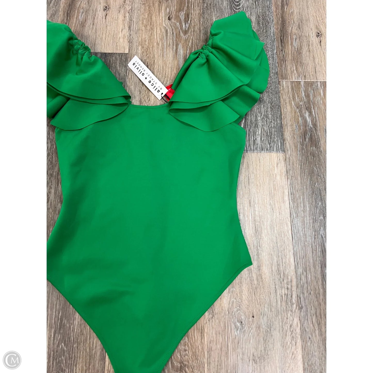 Bodysuit Designer By Alice + Olivia In Green, Size: S