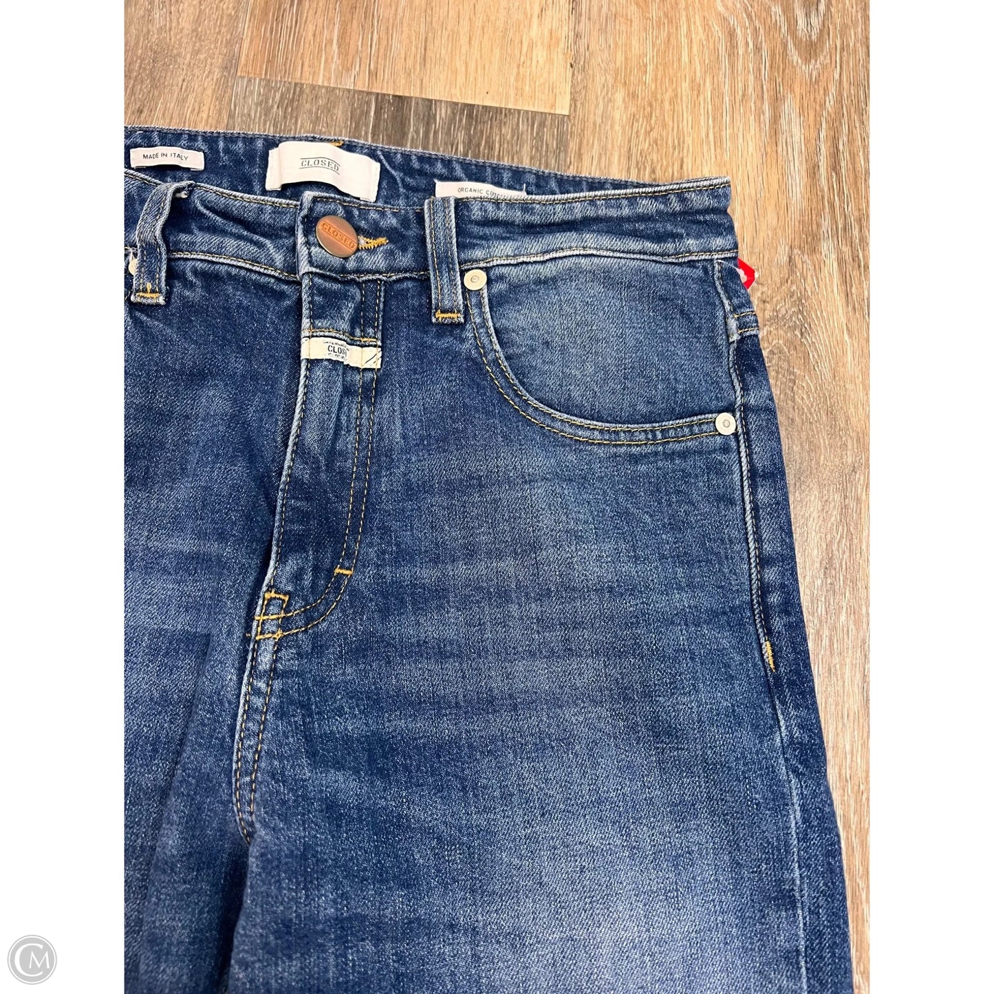 Jeans Straight By Closed In Blue Denim, Size: 4
