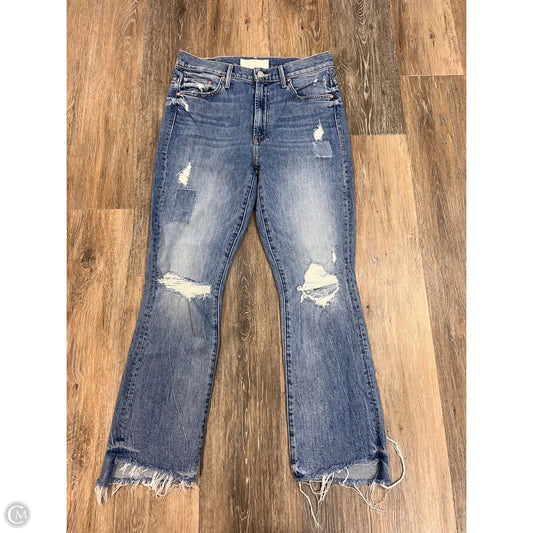Jeans Straight By Mother In Blue Denim, Size: 4